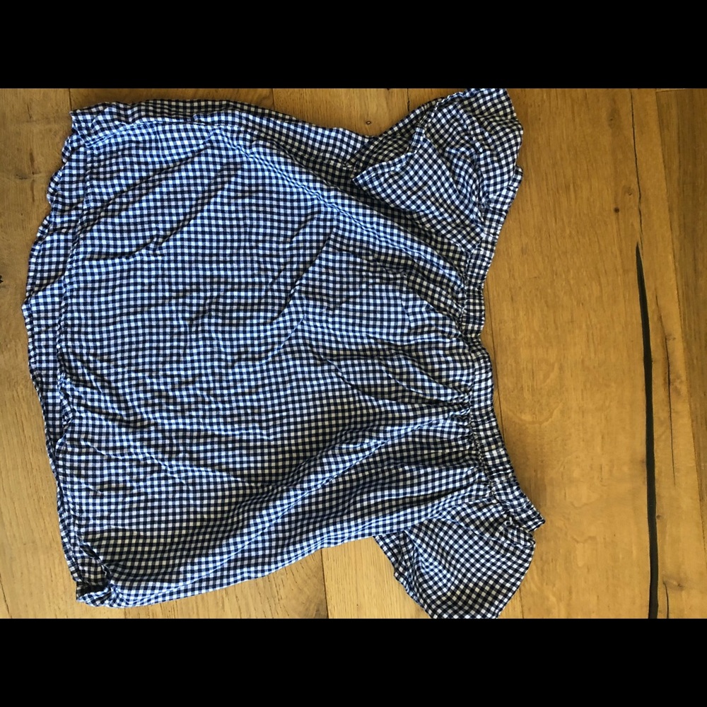 Gingham off shoulder top